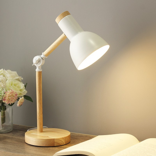 Nordic Desk Lamp with Wooden Base