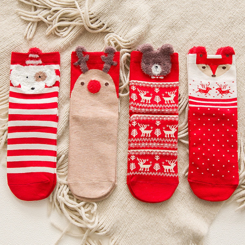 Red Christmas Socks - Kris Kringle - Something Red