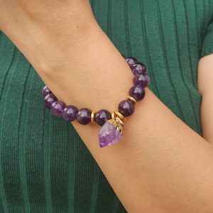 Amethyst Bracelet with Pendant